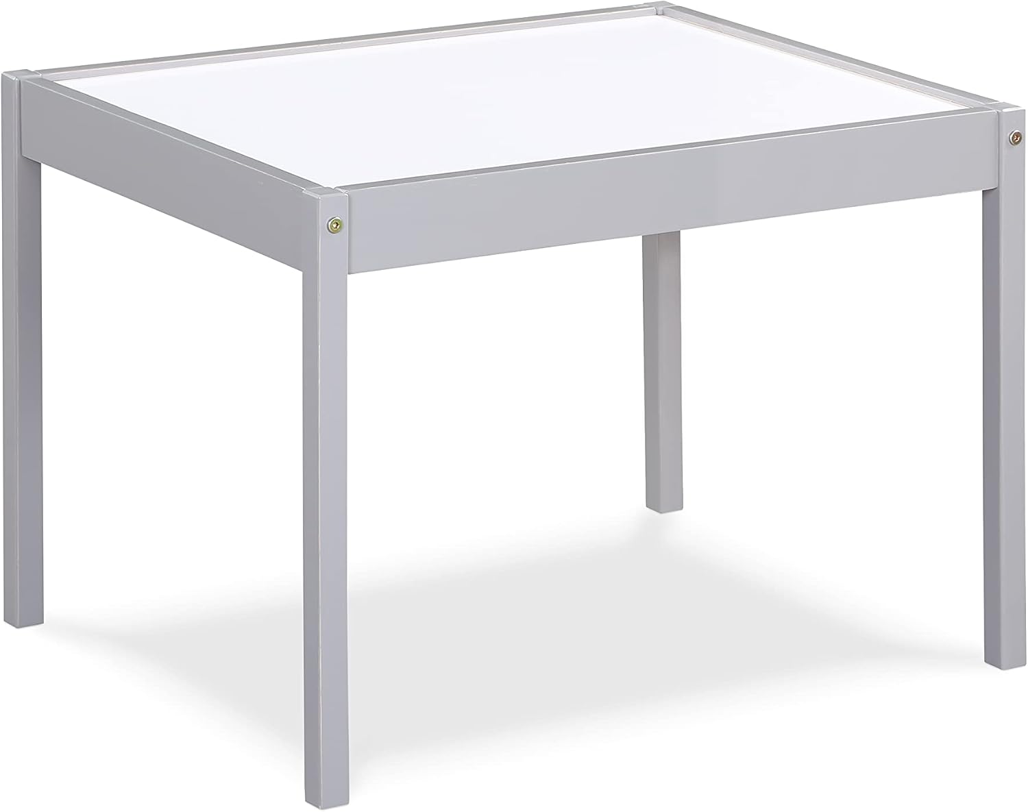 3 Pcs Dry Erase Table Two Chair Set, Gray