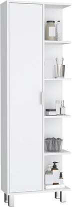 Modern Minimalist Cabinet, Contemporary Storage Locker with 1 Door and 9 Shelves,for Kitchen Home