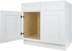 Hollywood Fabiani Design Sink Base Kitchen Cabinet 30 in. W x 24 in. D x 34-1/2 in. H, Shaker White - Solid Wood Frame, 1/2-Inch Cabinet-Grade Plywood Box, Soft-Close Doors, Ready to Assemble