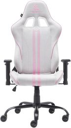 NEWSKILL Kitsune V2 Breathable Fabric Gaming Chair, Lumbar and Cervical Cushions Included, 180 Recliner, Supports up to 300 lbs, Pink