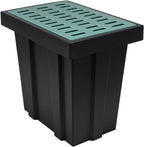 Square Catch Basin with Fiberglass Grate & Debris Basket PE Integrated Rainwater Well Infiltration Collection Well Municipal Pipeline & Commercial Use