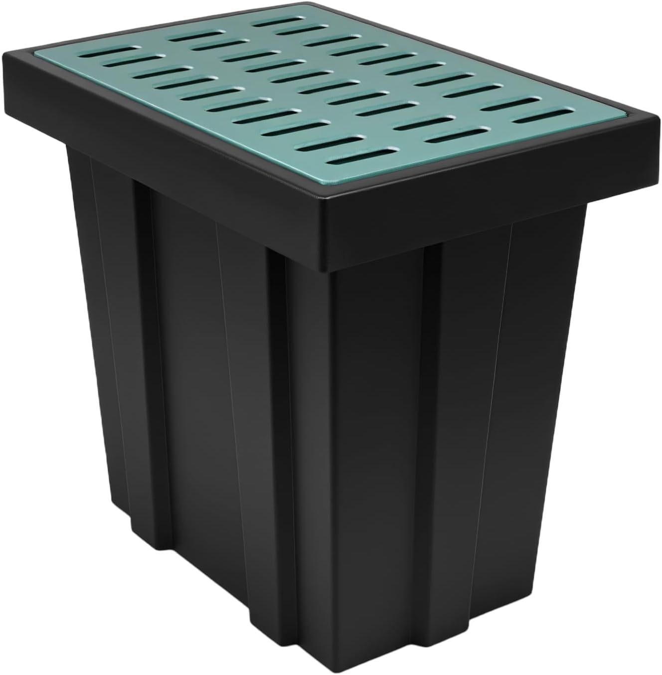 Square Catch Basin with Fiberglass Grate & Debris Basket PE Integrated Rainwater Well Infiltration Collection Well Municipal Pipeline & Commercial Use