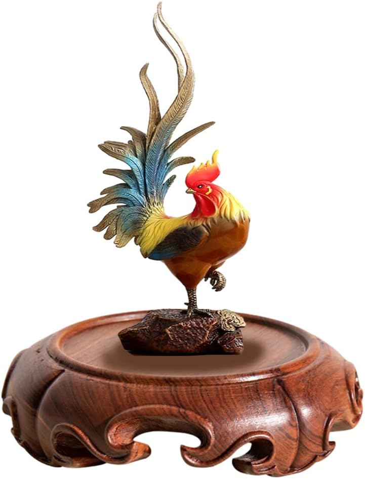GOLDY&WENDY Vintage Rosewood Round Pedestal Riser Ornament Crafts Home Furniture Rustic Stand Base