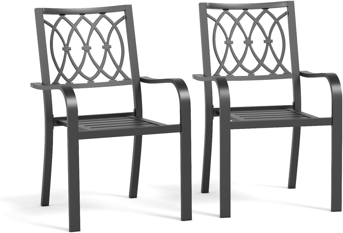 Heavy-Duty Metal Chair with Breathable Design