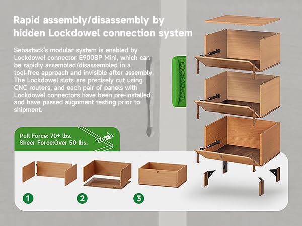 Sebastack Sideboard, Buffet Cabinet with 3 Storage Drawers, Easy Assembly Coffee Bar Wood Buffet Table for Kitchen, Dining Room, Bathroom, Office, Hallway, Beech Color (1 pcs)