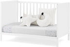 Delta Children Ruby 6-in-1 Convertible Crib & Changing Table 2-Piece Set - Greenguard Gold Certified, Bianca White