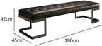 Modern Leather Bed end Bench Bedroom Dressing Room Leisure Entryway(Large)