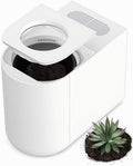 5L Electric Kitchen Composter for Countertop, Smart Indoor Compost Bin with Visible Window, Humidity Sensor, LED Display, Odor Control & Auto-Cleaning, Turns Food Waste into Dry Pre-Compost