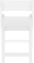 Flash Furniture Hercules Tucker Commercial White Resin Folding Chair - Lightweight, Vinyl Padded Removable Seat, Indoor Outdoor Use, Event & Wedding Ready, Set of 4