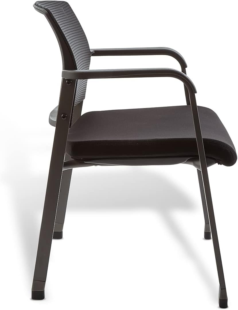Union & Scale Guest & Reception Chair, Fabric, Black, 2-Pack