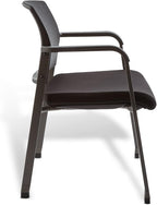 Union & Scale Guest & Reception Chair, Fabric, Black, 2-Pack