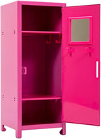 Schylling Girls Talk Pink Mini Locker - 11.25" Decorative Metal Storage Locker with 17 Mix-and-Match Magnets, Lock, and Keys - Ages 4-12