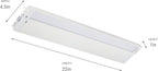 Kichler 4U Series 22" 120V LED Under Cabinet Light in White, 3000K, (22" L x 4.5" W x 1"H), 4U30K22WHT