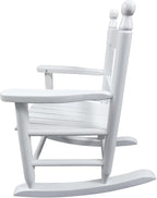 White Rocking Chair for Children - Durable Indoor Outdoor Rocker - Suitable for Toddlers and Kids - Enhances Home and Garden Decor