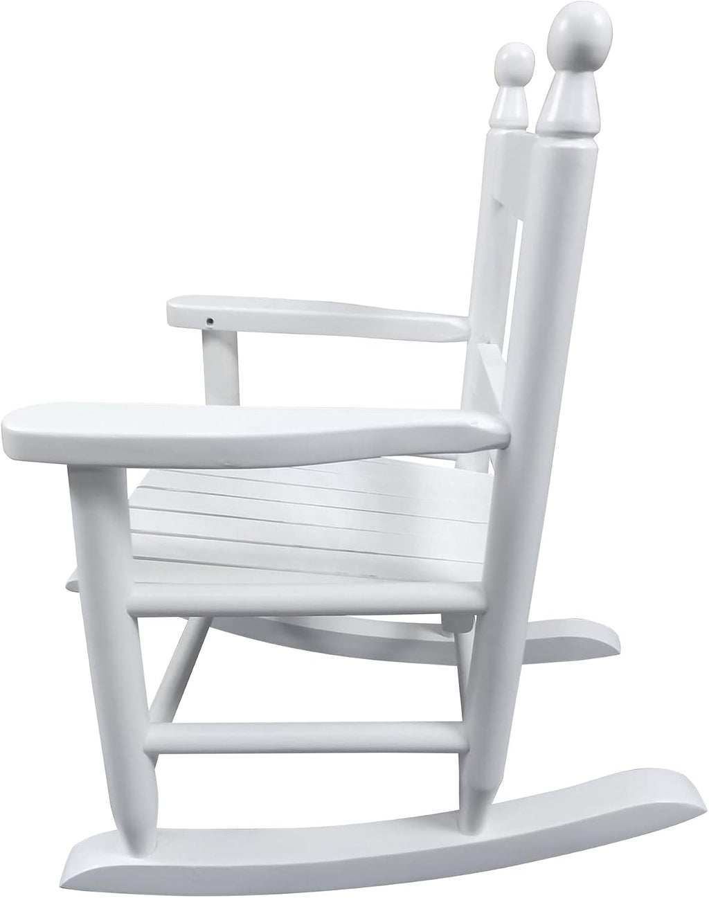 Kids Indoor Outdoor Rocking White Chair - Durable Construction for Long-Term Use - Safe and Fun Seating for Children Ages 3-12