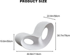 WHYATT Rocker Chair, Outdoor Rocking Chair, Home Office Chair, Rocking Chair Indoor, Recliner Chair, Chair Plastic Furniture Decor (Color : White)
