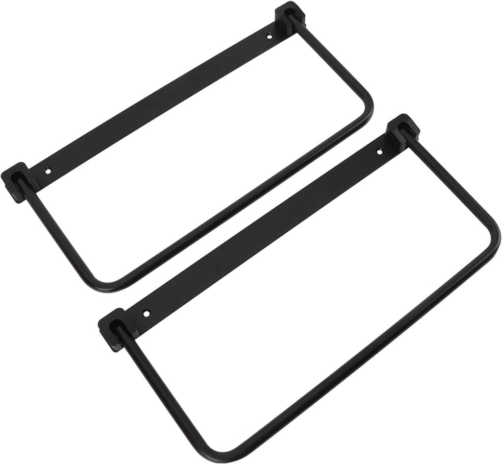 Foldable RV Shoe Rack, Space Saving Aluminum Alloy Wall Mounted Shoe Organizer Hanger with Screws, Storage Shelf for RV Travel Trailer Yacht (Black)