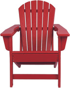 NewTechWood Child Adirondack Patio Chair Weather Resistant, Easy Installation, Widely Used in Outdoor, Fire Pit, Deck, Lawn, Outside, Garden Chairs (Ruby Red)