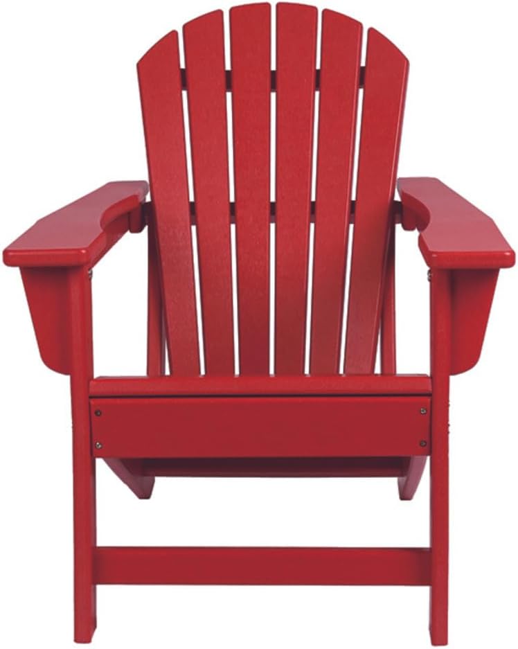 NewTechWood Child Adirondack Patio Chair Weather Resistant, Easy Installation, Widely Used in Outdoor, Fire Pit, Deck, Lawn, Outside, Garden Chairs (Ruby Red)