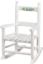 Fox Valley Traders Custom Childrens Rocking Chair, Features Classic Rocker Design and Hardwood Construction, White Finish with Princess Design