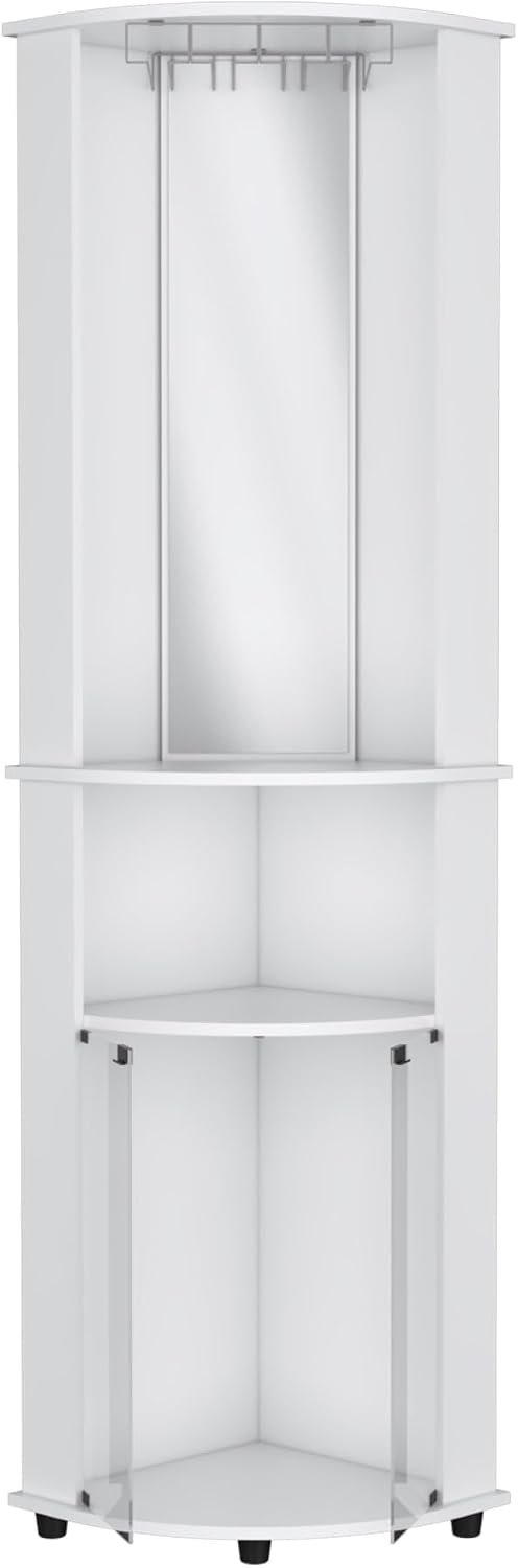 Corner Cabinet Unit with Wine Glass Rack and Lower Cabinet, Pantry Sideboard for Kitchen Hallway,for Kitchen Home