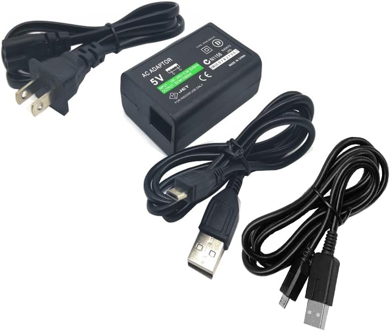 RUITROLIKER AC Adapter Replacement Power Supply with 3.93FT USB Cable Charging Cord Compatible with PS Vita 2000