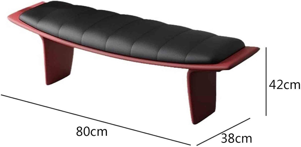Modern Metal Living Room Shoe Changing Stool Bedroom Leather Upholstered Bed end Entryway(XS)