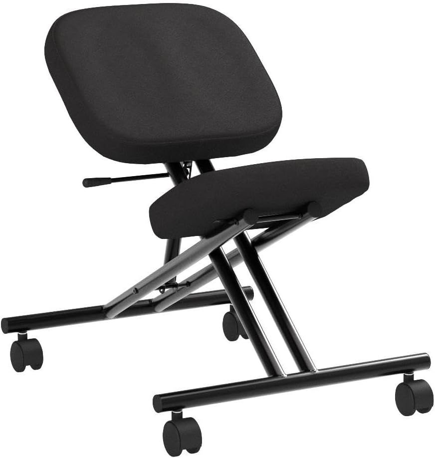 ProErgo Pneumatic Ergonomic Kneeling Chair | Fully Adjustable Mobile Office Seating | Improve Posture to Relieve Neck & Back Pain | Easy Assembly | Use in Home, Office & Classroom