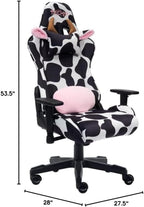 Techni Sport Black Cow Gaming Chair