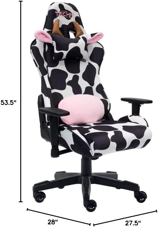 Techni Sport Black Cow Gaming Chair