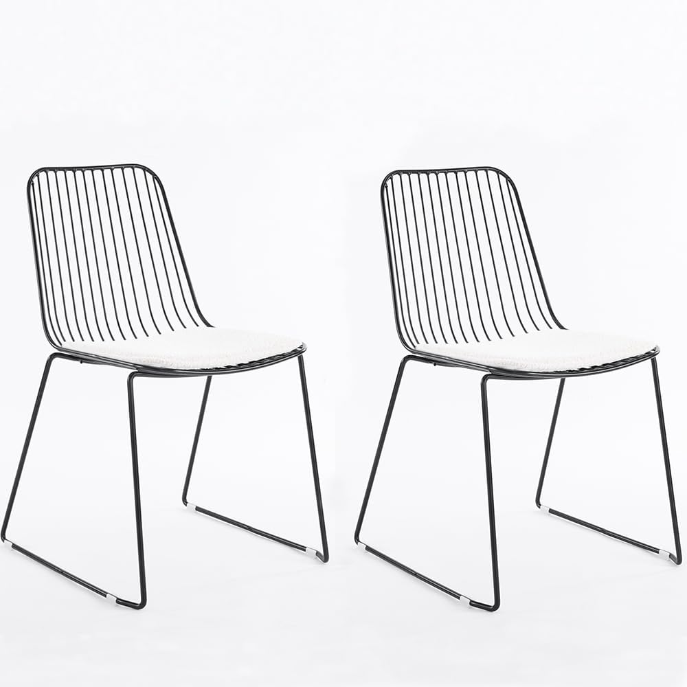 Dining Room Chair Heavy Duty, Dining Chairs Set of 2 with Removable Cushion, Dining Chair for Kitchen with Solid Rebar, Dining Chairs for Living Room, Makeup Room