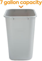 COASTWIDE Professional™ Indoor Trash Can Without Lid, Gray Soft Molded Plastic, 7 Gallon