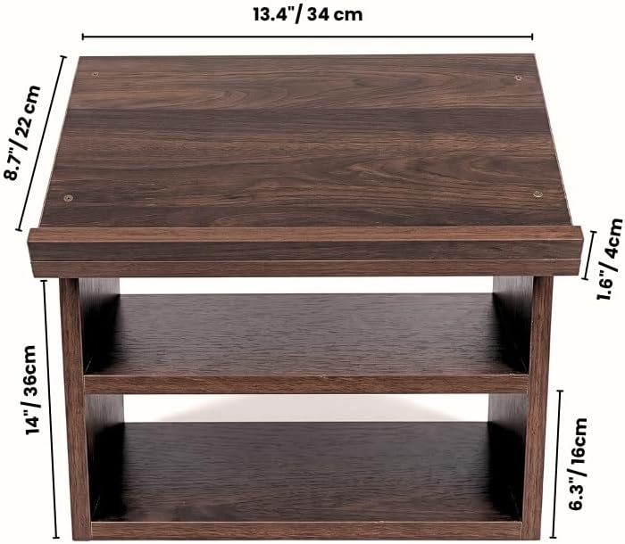 Wooden Buddhist Sutra Reading Stand – Altar Desk with Storage Compartment – Handcrafted Meditation Table for Chanting, Prayer & Script Reading – Portable Tabletop Shrine (Walnut)