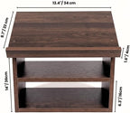 Wooden Buddhist Sutra Reading Stand – Altar Desk with Storage Compartment – Handcrafted Meditation Table for Chanting, Prayer & Script Reading – Portable Tabletop Shrine (Walnut)
