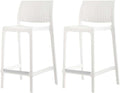 Lagoon Rue Rattan Stack-Able Counter Stool - 2 Pcs Per/Set (White)