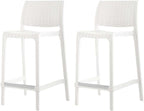 Lagoon Rue Rattan Stack-Able Counter Stool - 2 Pcs Per/Set (White)