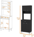 Pantry,Buffet Kitchen Sideboard,Two Door Cabinets, One Drawer, Four Adjustable Metal Legs,for Living Room,Dining Room,Kitchen,23.6 * 13.9 * 66.5
