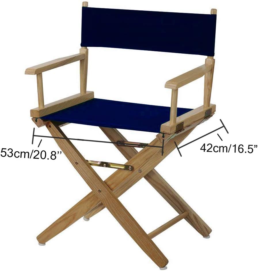 Counting Mars Stay Gent 2 Set Replacement Cover Canvas for Directors Chair, Navy, 20cm X 52cm + 52cm X 41cm