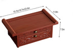 Personal Shrine Desk, Solid Bamboo Buddha Altar Cabinet with Storage, Prayer Meditation Table for Living Room, Bedroom, Office(15.7 * 11.8 * 7.5in)