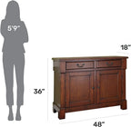 Homestyles Aspen Rustic Cherry Buffet, 48"W