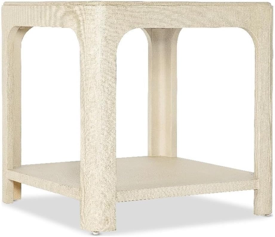 Archives Raffia End Table with Cream Raffia Wood by Hooker Furnishings