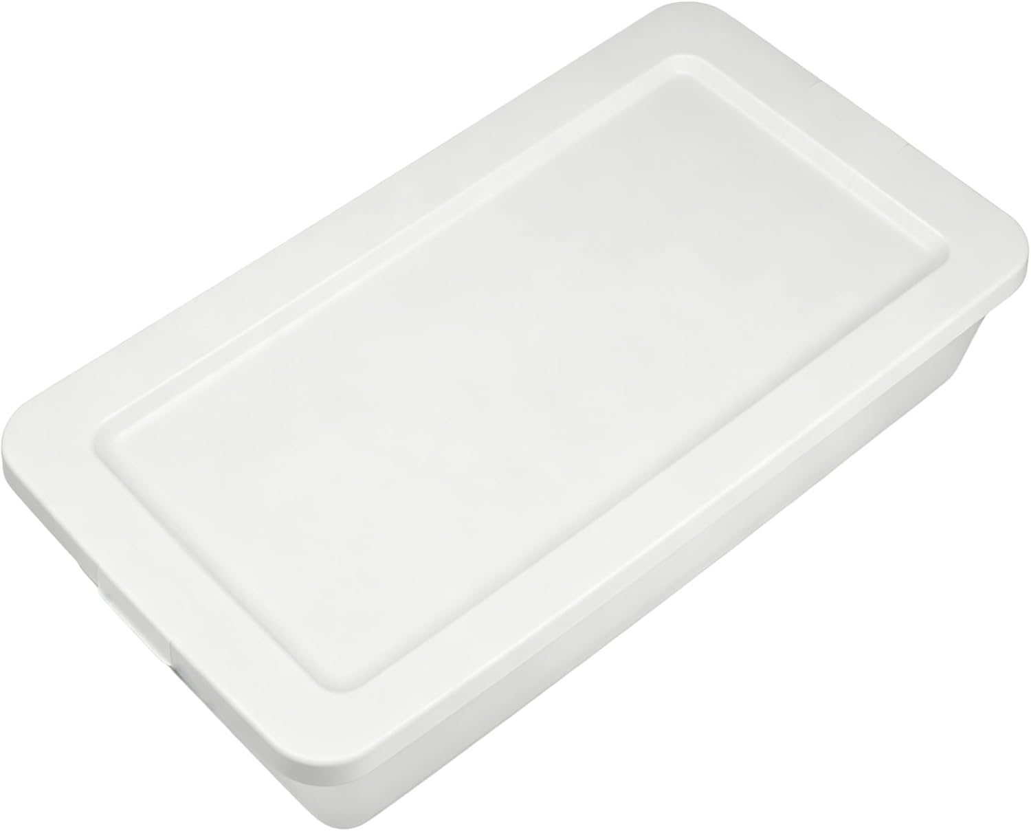 (2 Pack) 41 Quart Under Bed Storage Containers, Flat Storage Bins with Lids, Plastic Material Stackable, for Bedroom, Garage, Pantry, Closet & Home Organization, White