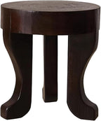 Solid Timber Three-Legged Side Table， Indoor/Outdoor End Table，for Patio, Balcony, Poolside, Entryway(11.5 * 13.2in)