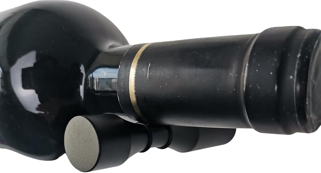 Wine Rack Wall Mounted 5 Bottle Matte Black Metal Vino Pins Single Display Pegs System for Wine Bottles (Matte Black)