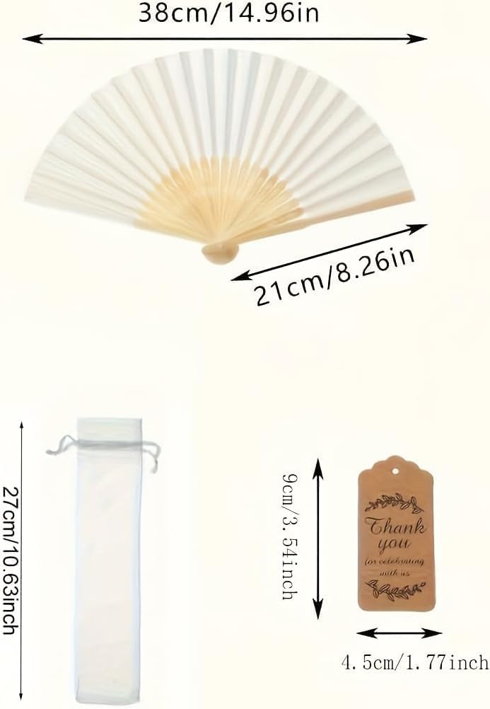 Foldable Handheld Fan Set, Wedding Gifts & Party Favors, Decorative Practical Fans for Wedding Party, 9 Pcs Set