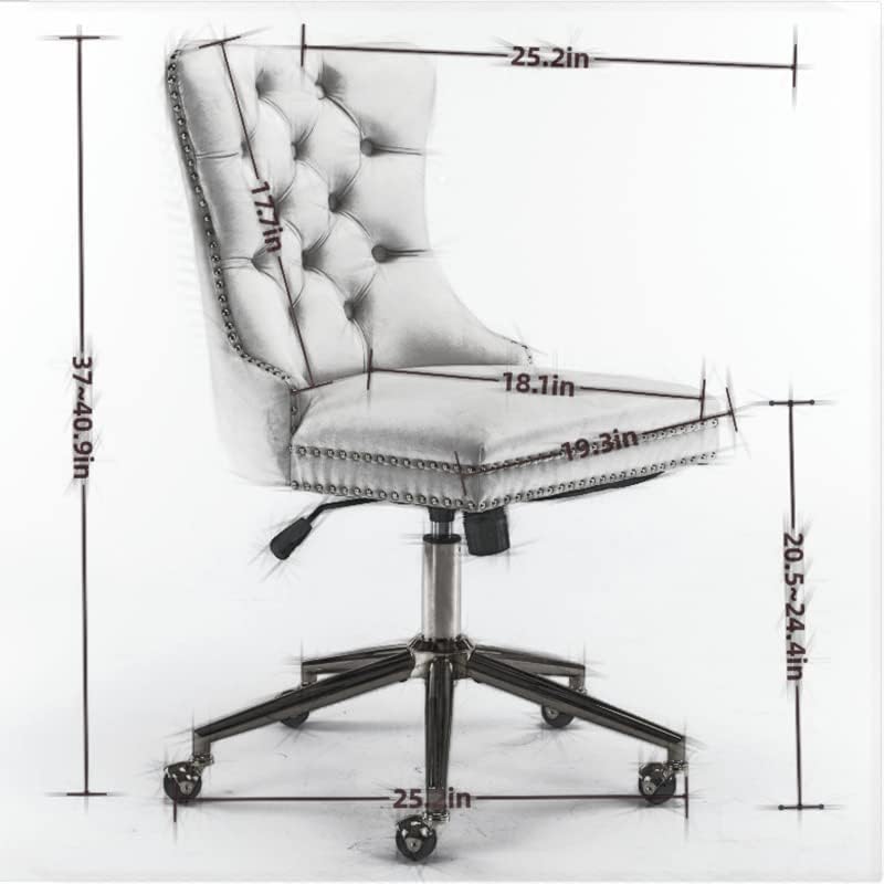 Ergonomic Adjustable Office Chair with Memory Foam Cushion and Lumbar Support for Home and Bedroom,Durable Swivel Desk Chair by TY,Beige