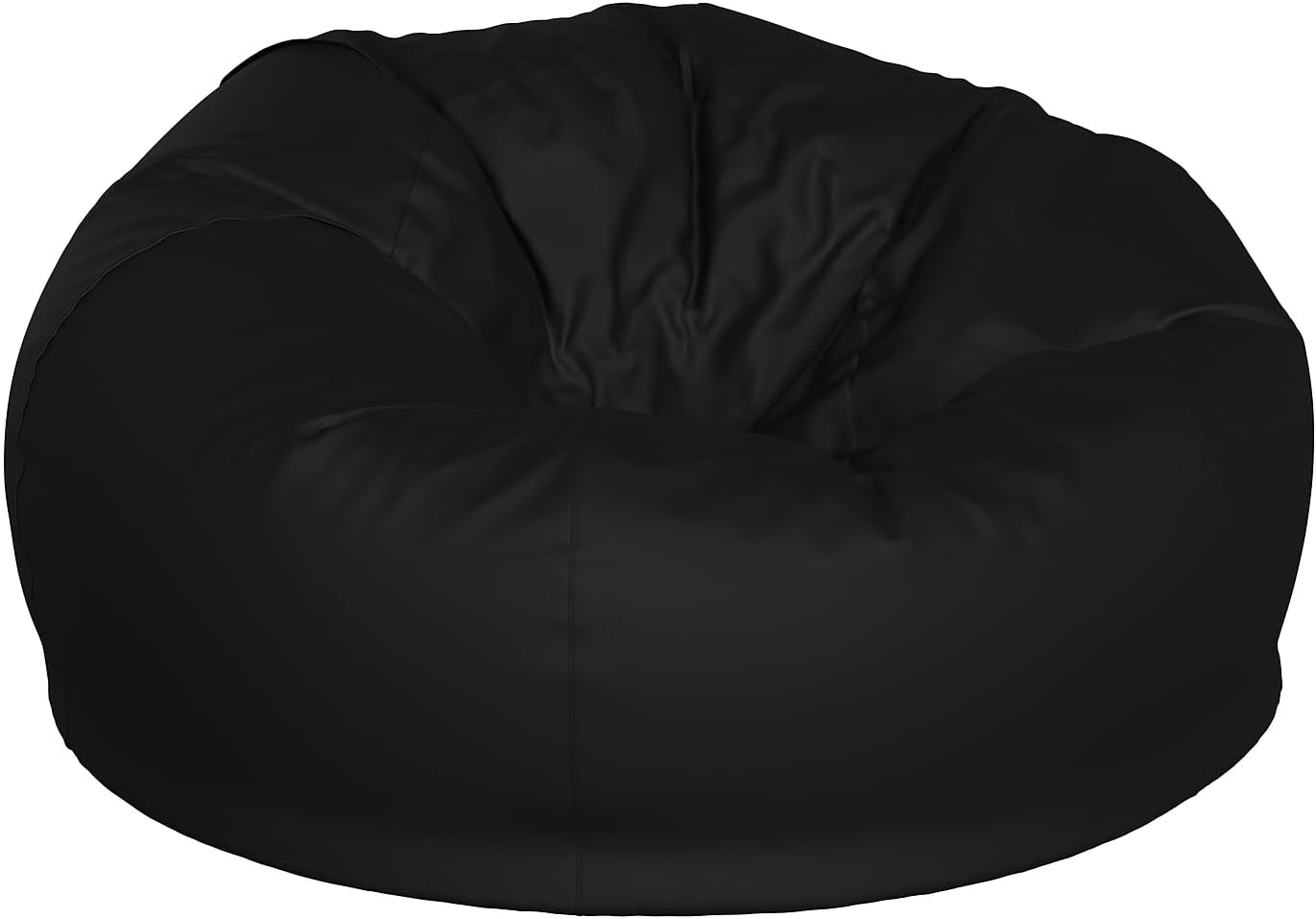 Flash Furniture Duncan Oversized Solid Black Bean Bag Chair for Kids and Adults