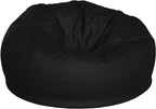 Flash Furniture Duncan Oversized Solid Black Bean Bag Chair for Kids and Adults