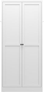 Metal Kitchen Pantry Cabinet - 61" Tall Sideboard Storage Bookcase with 2 Doors & 4 Adjustable Shelves, White Cupboard Storage Hutch Cabinet for Kitchen/Pantry/Bathroom
