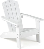 Giantex Kids Adirondack Chair, All-Weather HIPS Children's Outdoor Chair w/Ergonomic Design, Toddler Lawn Chairs for Age 3-8, Kids Beach Chair for Garden Patio Backyard (1,White)